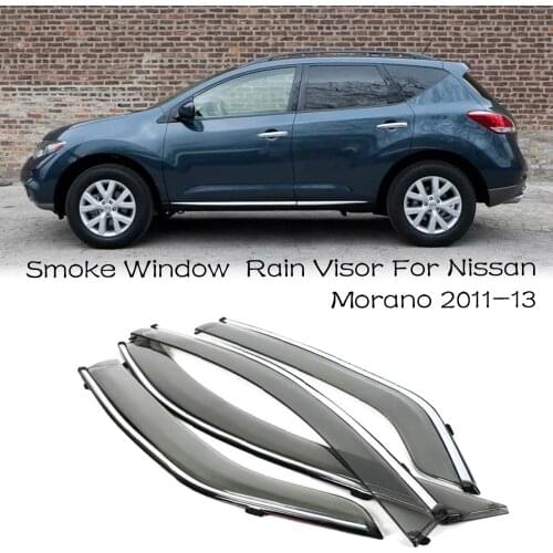 4pcs Blade Side Windows Deflectors Door Sun Visor Shield For Nissan Morano 2011-2013