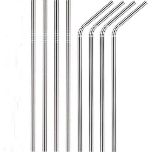 Free shipping 100pcs 10.5 inch 26.6cm 6mm Stainless Steel Straw Brush Drinking Straws Reusable ECO Metal Bar Drinks Party tag