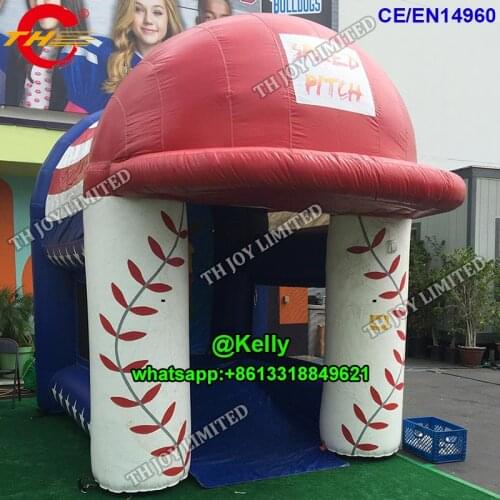 Free shipping to door pvc tarpaulin inflatable speed pitch game for sale, Radar Inflatable ball shooting Sports Game carnival