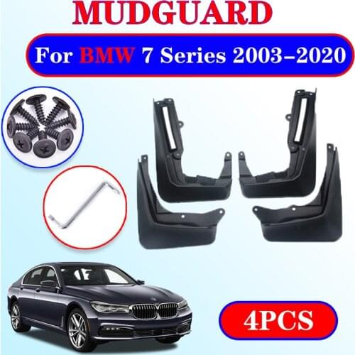 Mudguards For BMW 7Series E65 E67 F01 F02 2003 ~ 2020 Over Fender Mud Flaps splash Guards Car Splash Accessories 2018 2015 2010