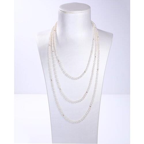 New natural freshwater pearl 5-6MM potato shape pearl sweater chain fashion simple wild 80 inch