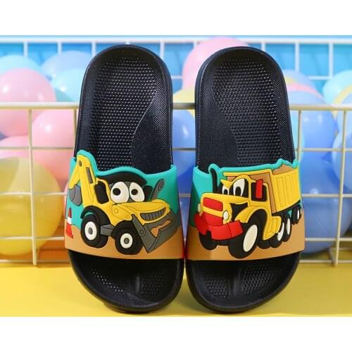 Kids Boys Slippers Shoes Bathroom Indoor Cute Cartoon Indoors Slippers Summer Beach Wear Children Kids Shoes Slippers