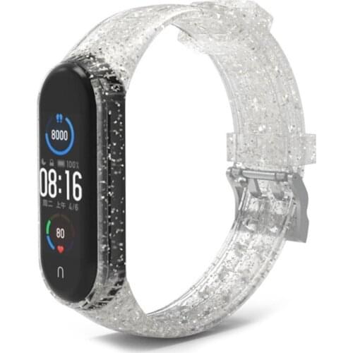 Strap Breathable Replacement Strap Compatible with Mi Band 3/4/5 Smart Band Watch Wristband Bracelet for Women Men B03C