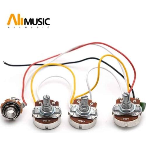 Electric Guitar Prewired Wiring Harness Kit for Fender Telecaster Tele Parts 3 Way Toggle Switch 250K Pots Jack