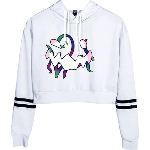 Anime Slime Rancher Hoodie Female Long Sleeve Navel Cropped Hoodie Women Pullover Casual Streetwear Simulation Game Girl Clothes