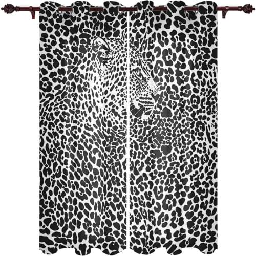 Leopard Print Leopard Abstract Oil Painting Window Curtains kids bedroom decor Curtain Home Decor Kitchen Decor Curtain Panels