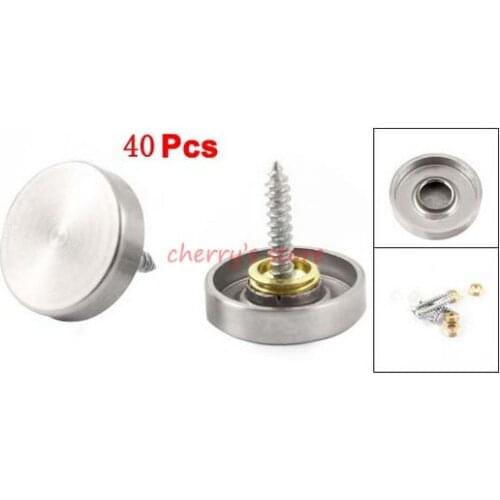 Best Promotion Wholesale Price Decorative Fittings 25mm Diameter Screw Cap Mirror Nail 40Pcs/lot