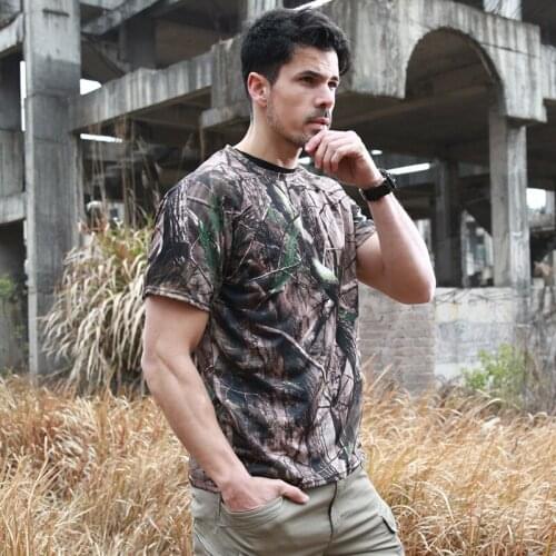 Men Outdoor Tactical camouflage Short Sleeve T-Shirt Male Spring Summer Men Breathable Quick-drying Sports Trainning Shirts
