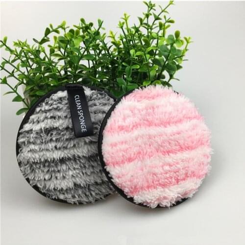Soft Fiber Makeup Sponge Double Sided Lazy Makeup Remove Puff Facial Wash Women Lady Beauty Make Up Remover Cosmetic Tool 12cm