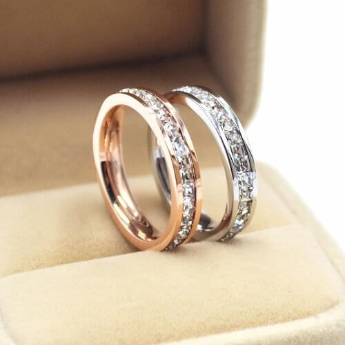 KNOCK Girls Geometric Ring Filled & Rose Gold Ring Promise Wedding Engagement Rings For Women Best Gifts