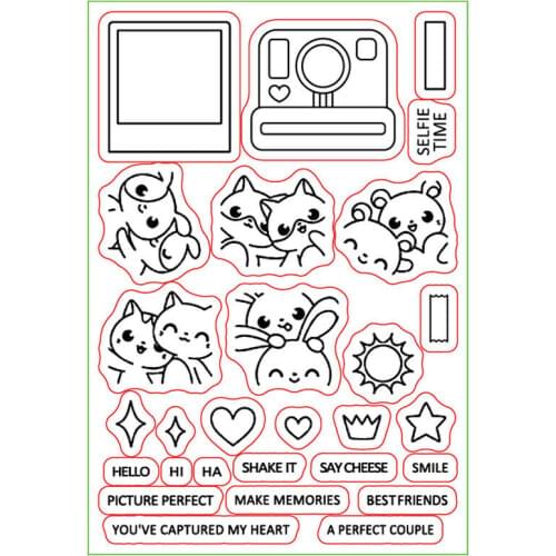 FXL Make Memories Transparent Clear Stamps for DIY Scrapbooking/Card Making/Kids Christmas Fun Decoration Supplies