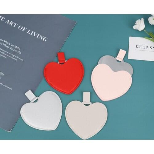 Heart Shape Makeup Folding Mirrors Ultra-Thin Portable Compact Cosmetic Mirror