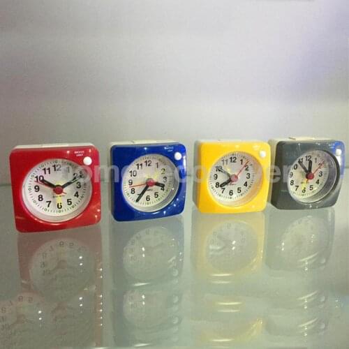 Ultra Small Alarm Clock, Beeper Alarm, Silent Sweep, with Nightlight and Snooze, Travel Bedside Tabletop Alarm Clock