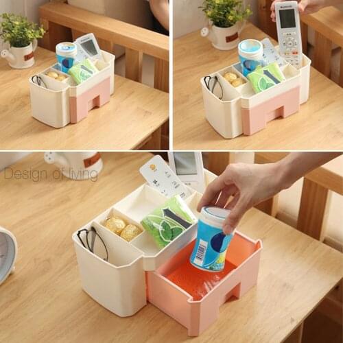 Makeup Storage Box Cosmetic Organizer Drawer Home Office Desk Storage Case Jewelry Necklace Pen Holder Bathroom Storage box