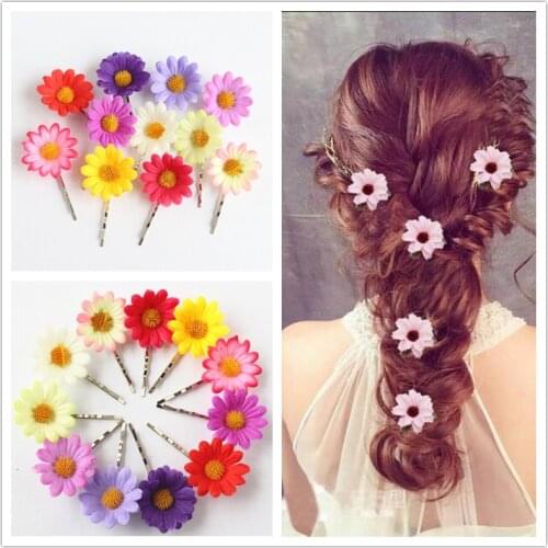 10 lovly Princess Kids Party Gifts Girls Cartoon Cute flowers Hair Clip hair accessories daisy Hair Clips hairpins headwear H-3