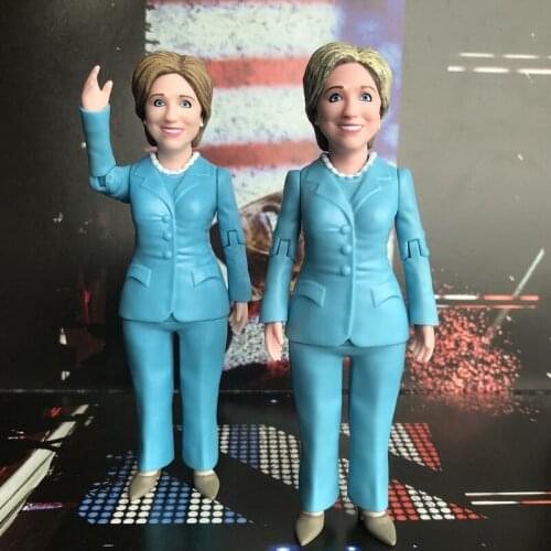 1Set/2Pieces 15cm High quality US presidential candidate Hillary Clintons hand made ornaments collection