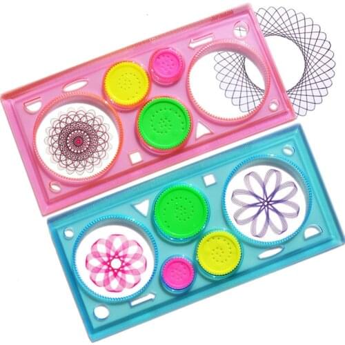 1 Set/Drawing Multifunction Puzzle Geometry Ruler Drawing Student Tool Develop IQ High Child Painting Teaching Art Tool Books