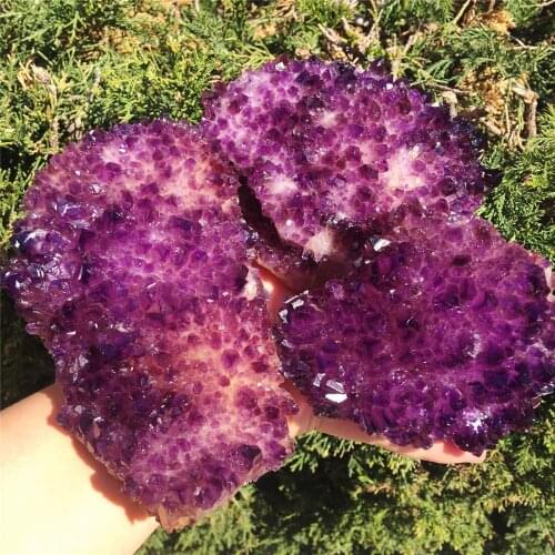 1pcs AAAA 100% Natural Madagascar natural purple crystal flower - like crystal cluster quartz crystal raw stone gem