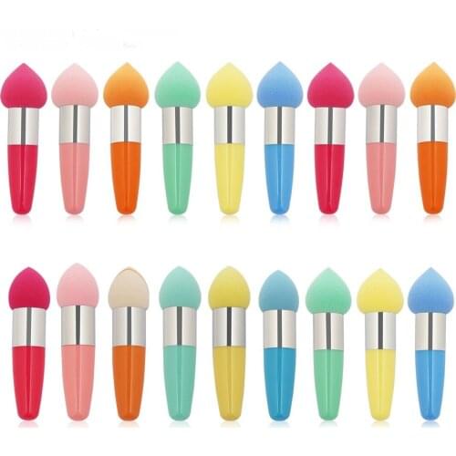 1pcs Face Makeup Sponge Beauty Cosmetic Puff Foundation Cream Concealer Smooth Soft Make Up Brush Tool With Handle