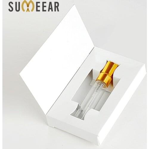 100 Pieces/Lot 5ML Customizable Paper Boxes And Glass Perfume Bottle With Atomizer Empty Parfum Packaging CUSTOM LOGO for gift