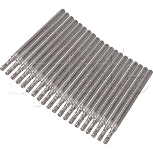 20 x Silver Gems Diamond Drill Bits for Pearls Jewelry Jade Engraving 1.8mm