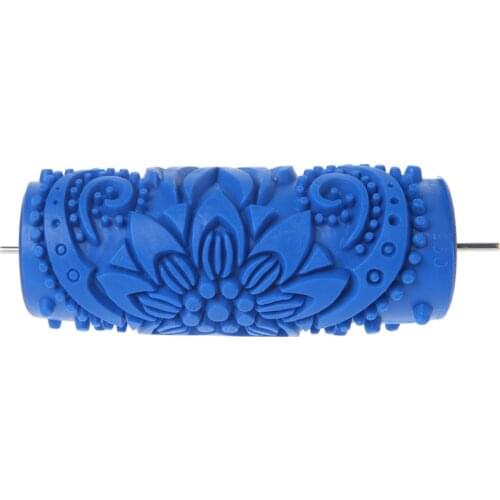 5\" Embossed Paint Roller Sleeve Wall Texture Stencil Brush Pattern Decor 095Y
