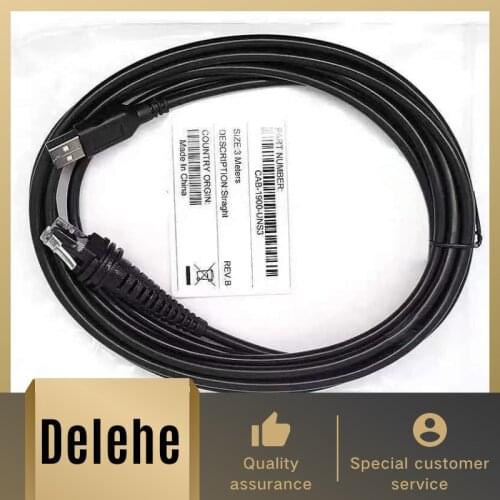 5pcs New 1900g Scanner New 3M Coiled Usb Cable For Honeywell 1200g 1202g 1250g 1300g 1450g 1900h 1902 Barcode Scanners Reader，Fr