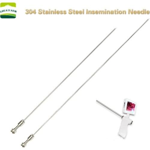 70CM Stainless Steel COW Insemination Gun Cattle Farm Artificial Insemination Farm Animal Breeding Equipment Livestock AI GUN