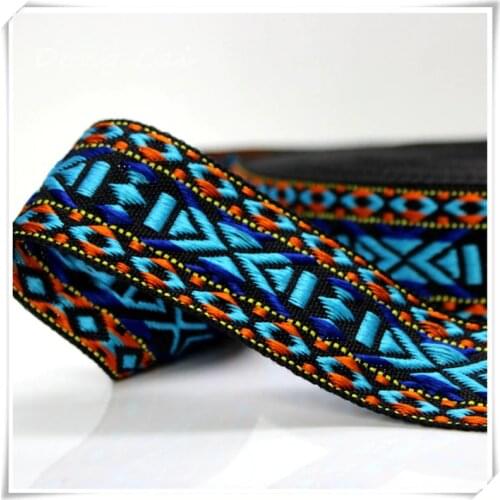 9yards/lot 4CM 40MM National computer jacquard webbing Street-style Knitted hat lace ribbon DIY handmade Curtain Decoration