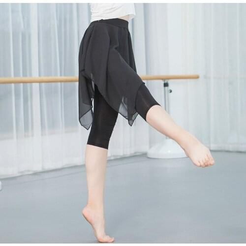 Ballet Adult Children Chiffon Pure Color Gymnastics Clothes Dance Skirt Practice Leotard Dance Dress Women Ballet Dancing Dress
