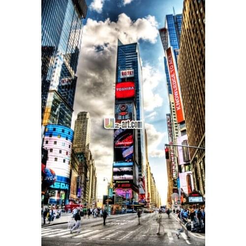 Free Shipping quality canvas craft Large size canvas prints Painting of new york Times Square night as gift for family