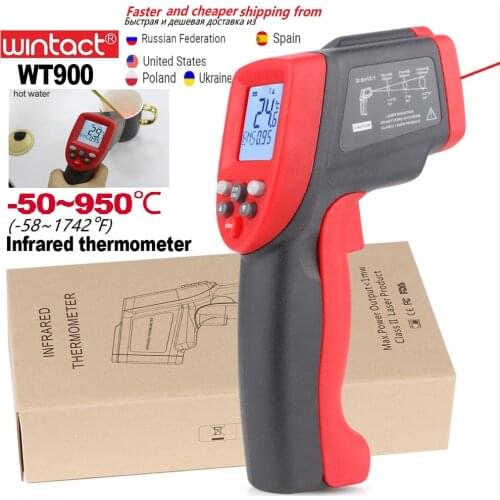 Digital Infrared Thermometer Infrared Laser Thermometer Temperature Meter WT700 WT900 Wintact 50℃-700℃ /950℃ -58~1382℉/1742℉ RZ