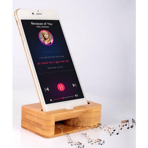 Phone amplifier holder for iphone samsung wooden phone bracket for huawei xiaomi new universal desk anti-knock mobile phone dock