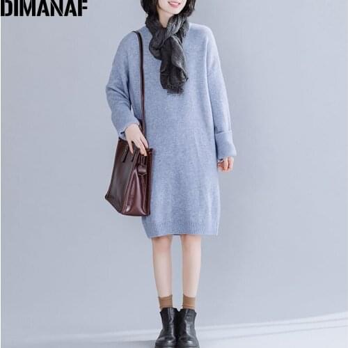 Модные вязаные платья DIMANAF China At AliExpress