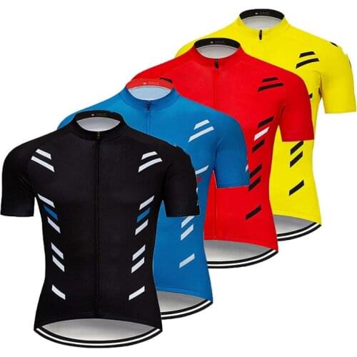 Rjyc Cycling Jersey Summer Breathable Male Short Sleeves Clothes Mens Cycling Shirts Mountain Bike Racing Road Bicycle Clothing