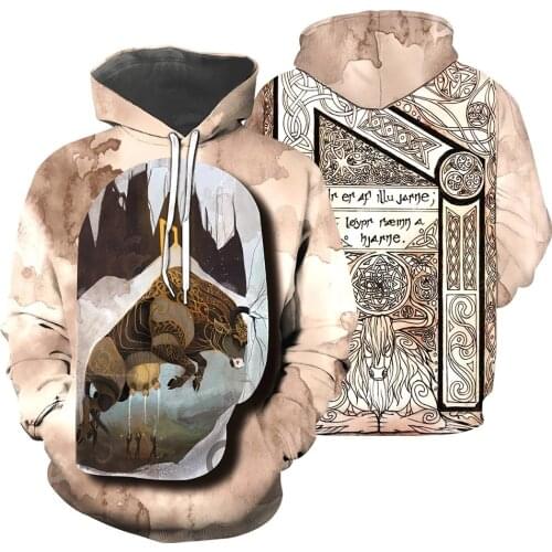 PLstar Cosmos Viking Tattoo 3D All Over Printed Shirts Tees 3D Print Hoodie/Sweatshirt/Zipper Man Women eagle cross Tattoo-17