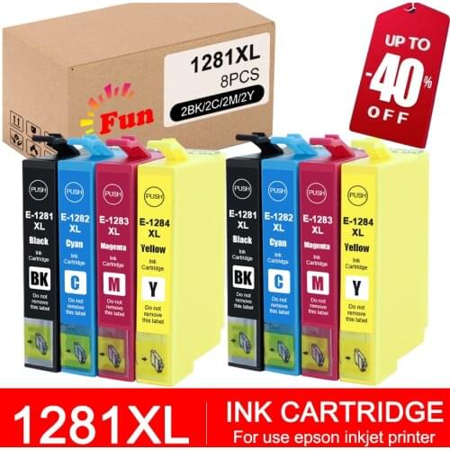 FUN Compatible T1281 1281 T1282 T1283 T1284 ink cartridge For EPSON Stylus S22 SX125 SX130 SX230 SX235W SX420W SX425W SX430W