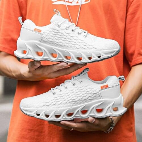 Plus Size 39-48 White Warriors Running Shoes Men Platform Comfortable gym Sports Sneakers Male Outdoor Racing Shoes Trainers Men
