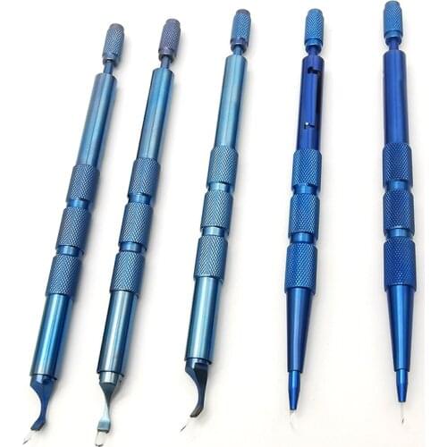 Elbow Straight Double Lancet Blade Clear Cornea knives Ophthalmic Crescent Single Edge Blade Ophthalmic instrument Eye tools