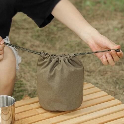 Drawstring Storage Sack Large Capacity Anti-scratch Sporks Plates Bowls Store Bag Hiking Backpacking Drawstring Storage Sack