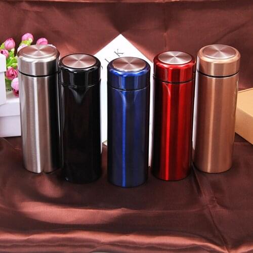 450ml Fashion Thermos Cup High Quality Business Straight Stainless Steel Liner Insulation Office Tea Bottle Dropshipping