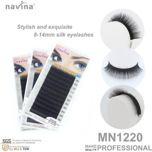 Navina False Eyelashes of makeup, natural look and feel, curl CD, thickness 0.1mm, length 8-14mm