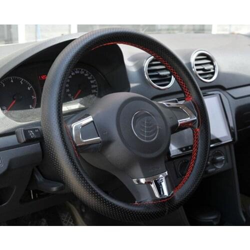 Non-slip breathable artificial leather 38cm car steering wheel cover for Kia Rio K2 K3 K5 K4 Cerato,Soul,Forte,Sportage R,SORENT