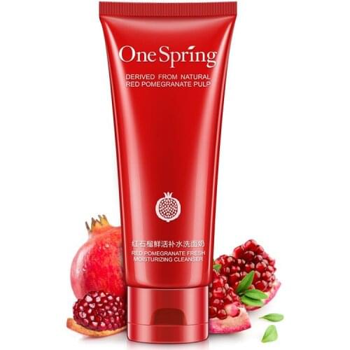 Red pomegranate moisturizing Face Cleanser Moisturizing Brightening Hydrating Oil Control Nourishing Facial Skin Care Cleaning