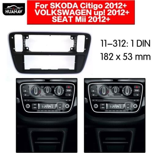 Car Radio stereo Fitting installation adapter fascia For 2012 Volkswagen Up Skoda Citigo 1 DIN frame for car multimedia player