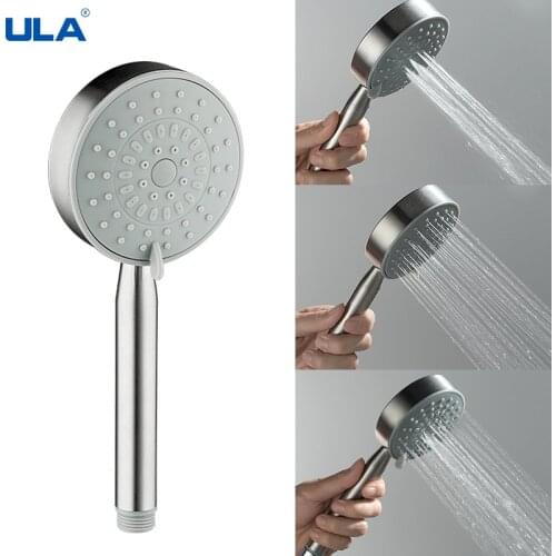 ULA Stainless Steel Handheld Shower Head Set High Pressure Bath Shower Jets Removable Filter with Hose Water Saving