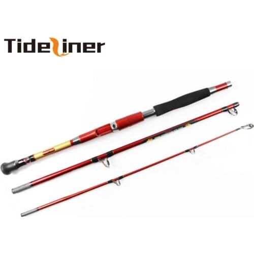 Spinning jigging Boat trolling fishing Rod 1.8m 2.1m Carbon fiber rod 3 sections 30-50LB fishing pole tackle Free shipping