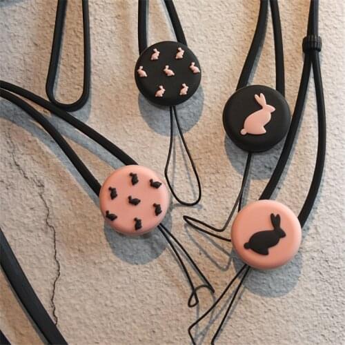 Silica gel Mobile Phone Lanyard Fashion Cartoon Rabbit Key Lanyard Mobile Keychains Neck Straps Anti-theft Mobile Phone Chain