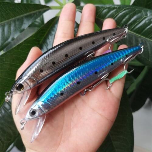 Swolfy NEW Minnow Fishing Lure 12cm 40g Artificial Sinking Minnow Hard Baits Saltwater Swimbait Wobblers