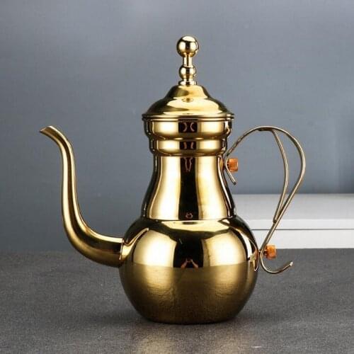 1L Stainless steel narrow teapot hotel long-mouthed teapot tea kettle with filter mesh Coffee Pots